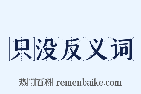 只没反义词是什么意思的图片